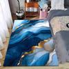 Abstract Blue, Gold and White Marble Pattern Carpet for Home Decor Suitable for Use As an Anti-slip for Living Room Bedroom Sofas
