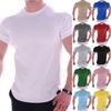 T-shirt de sport à manches courtes pour hommes, vêtements d'entraînement extensibles à séchage rapide