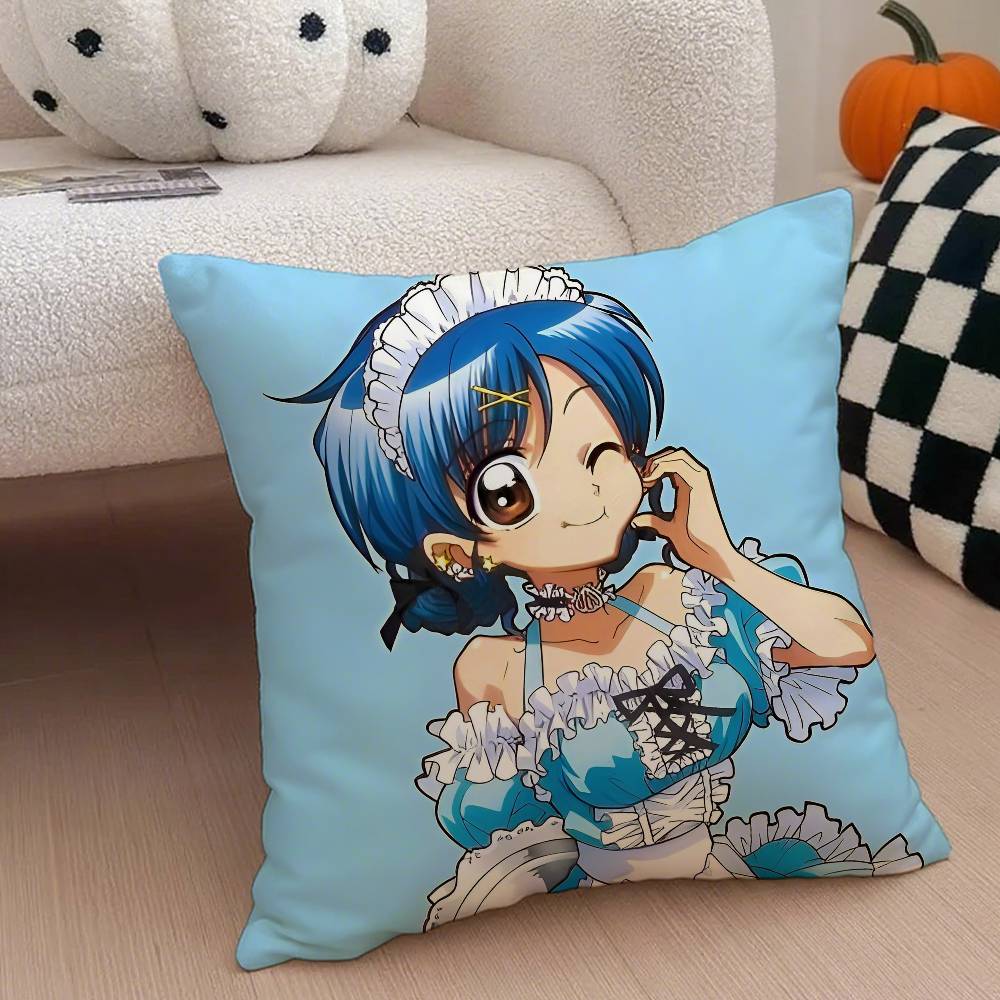 Mermaid Melody Pichi Pichi Pitch Pillow Case Anti-dustmite Pillowcase Invisible Zipper Silky Short Plush Sofa Cushion Cover