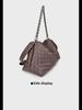 2024 Autumn/Winter Diamond-Patterned Leather Handbag - Trendy Cowhide Shoulder & Messenger Bag for Women