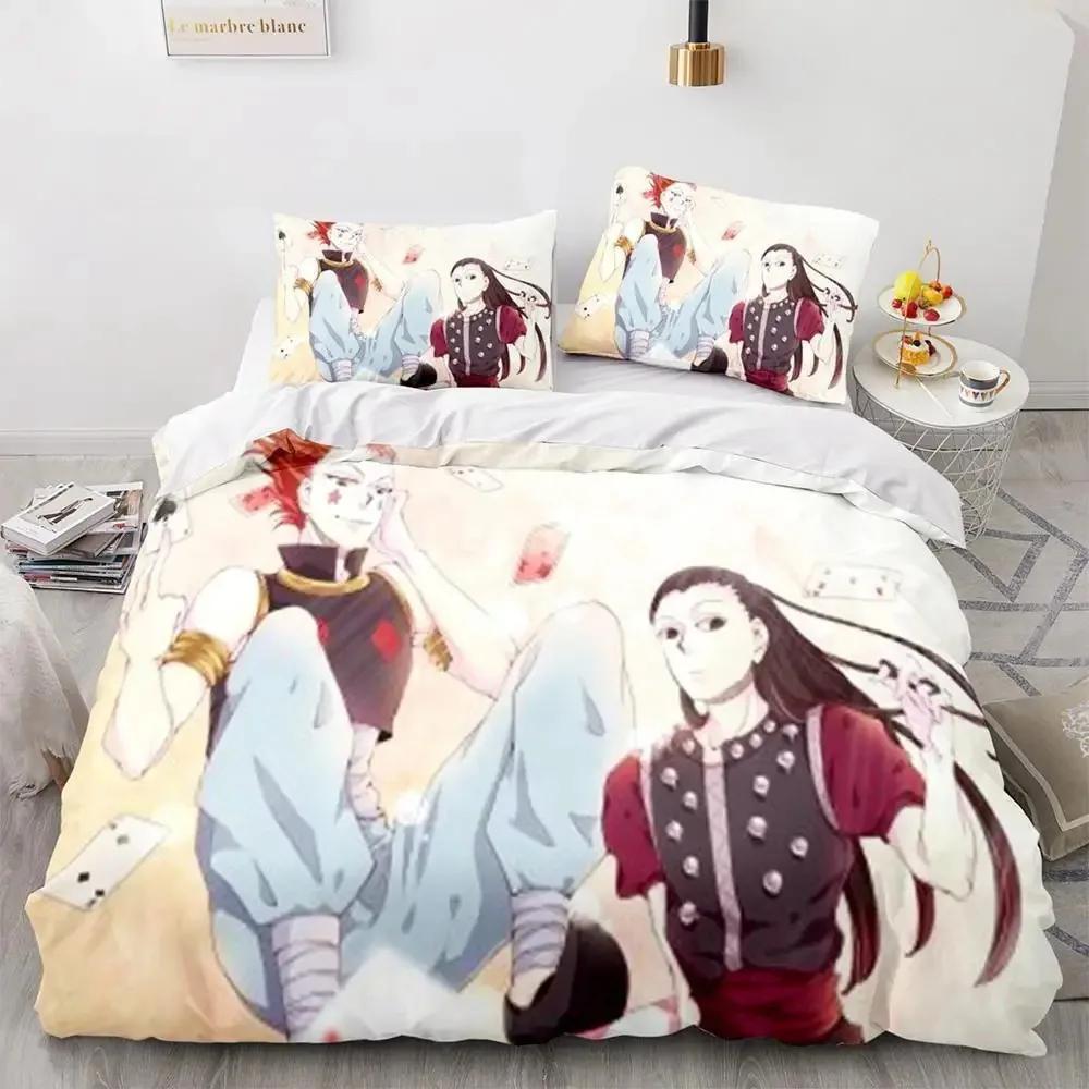 Comforter Fashion Anime Hunter×Hunter Bedding Set Single Twin Full Queen King Size Bed Set Adult Kid Bedroom Duvet Sets Home Textiles