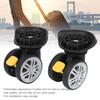 1 Pair Durable Mute Brake Luggage Wheels Replacement Swivel Black Universal Wheel Suitcase Wheels Luggage Repair