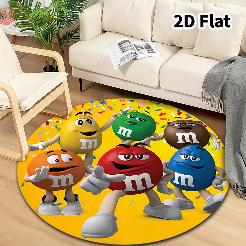 Mm'S Round Area Rug Carpet Rug For Living Room Bedroom Sofa Playroom Decor Nonslip Floor Mat