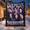 Damon Salvatore Muster Decke für Heimdekoration, Bett, Sofa, Auto Reisen, Camping, Geeignet für Alle Jahreszeiten, Geburtstags Weihnachtsgeschenk