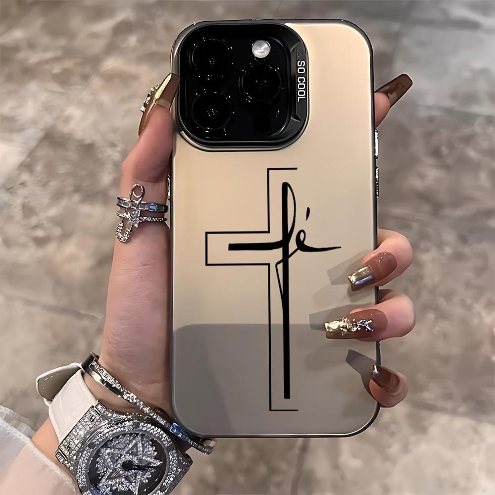 Laser gauge cross phone case suitable for iPhone 17 16 15 14 13 12 11 Pro/ Max /Plus anti-fall and shockproof back cover