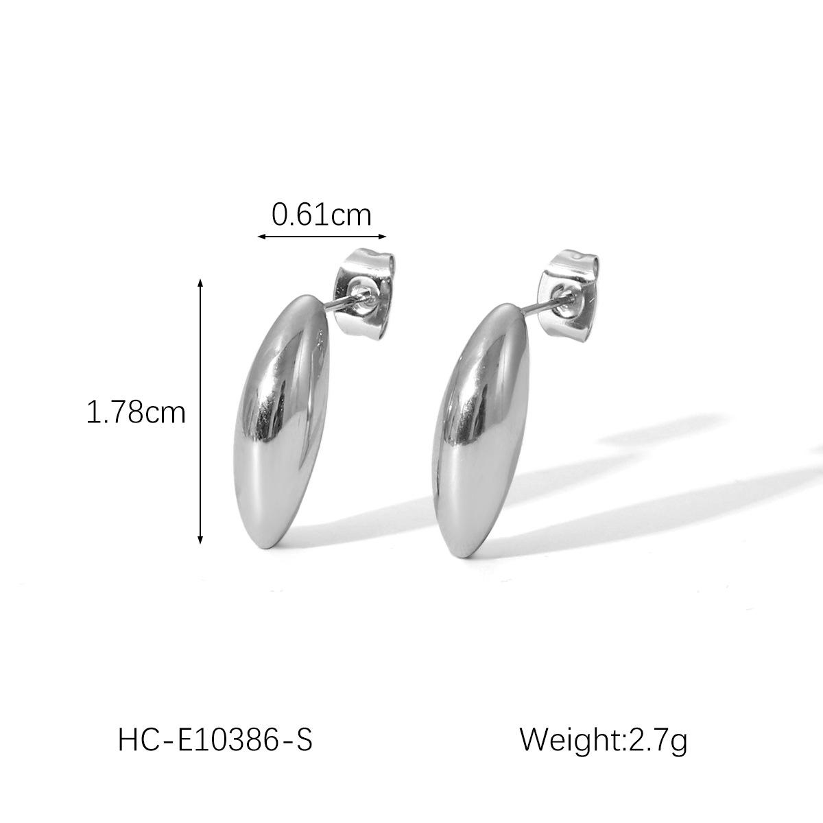 

Серьги-капли из титановой стали с 18-каратным золотым покрытием - Европейский и американский минималистичный стиль