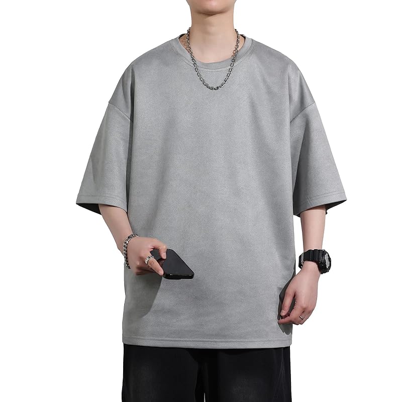 

[FLYSKY] men s summer clothes t-shirt short sleeve half sleeve Relaxing large size cool big silhouette Fashionable Natsufuku crew neck Popularity
