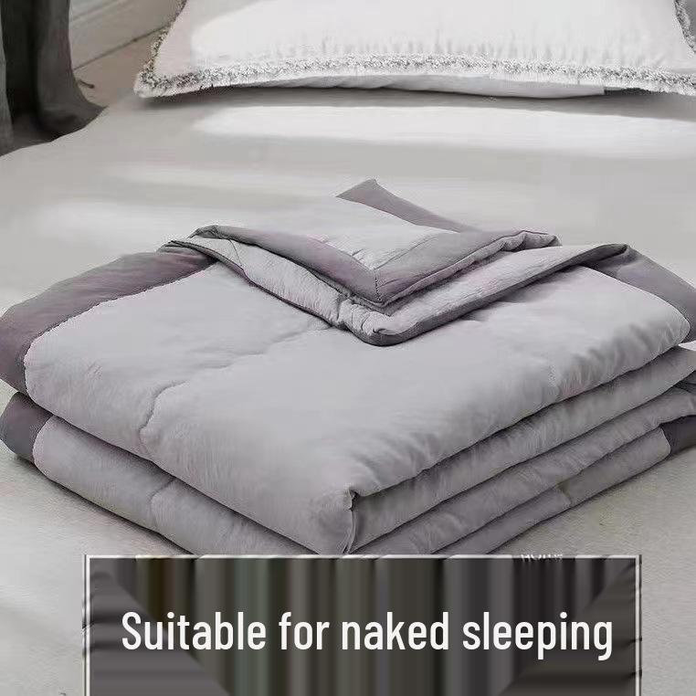 Machine-Washable Cotton Quilt – Cool, Lightweight Summer Quilt for Kids and Dorms, Single/Double, Suitable for Spring to Autumn.