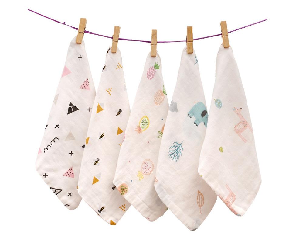 

5 шт. 100% хлопок полотенца для новорожденных слюна марля мытье лица кусок ткани носовой платок чистая салфетка