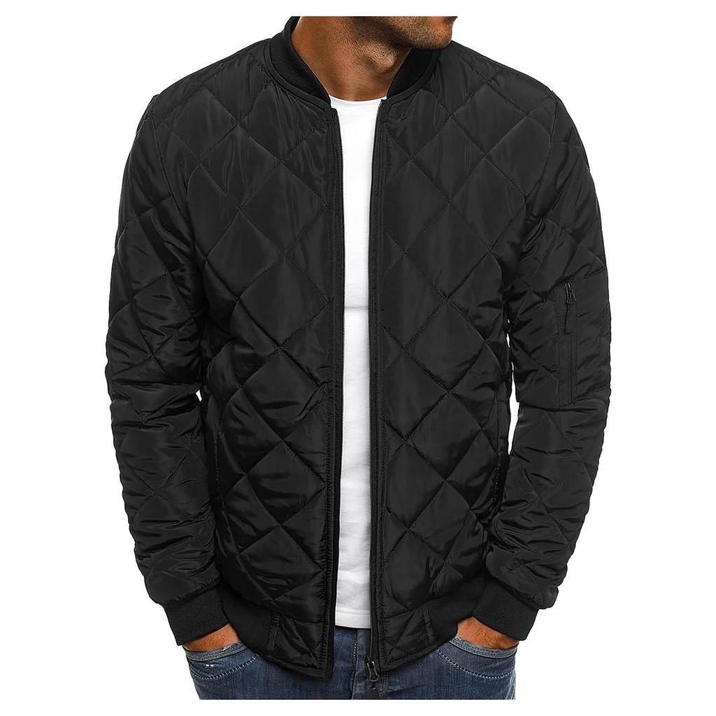 Men's Autumn Winter Zipper Warm Down Jacket Packable Light Coat