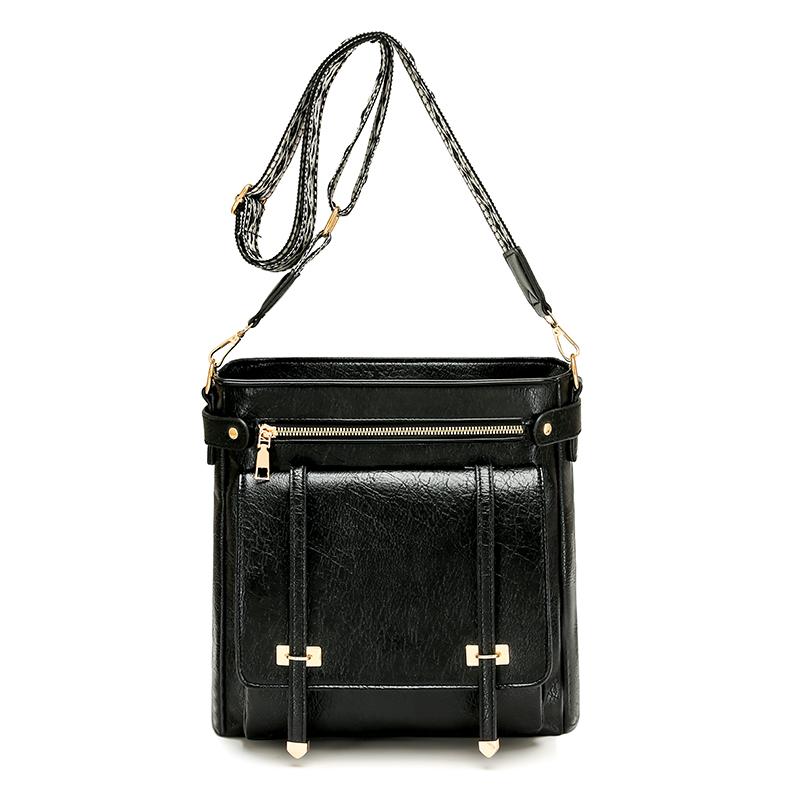 Women s Shoulder Bag Large Capacity Multi-Pocket Bucket Bag Commuter Crossbody Bag чёрный