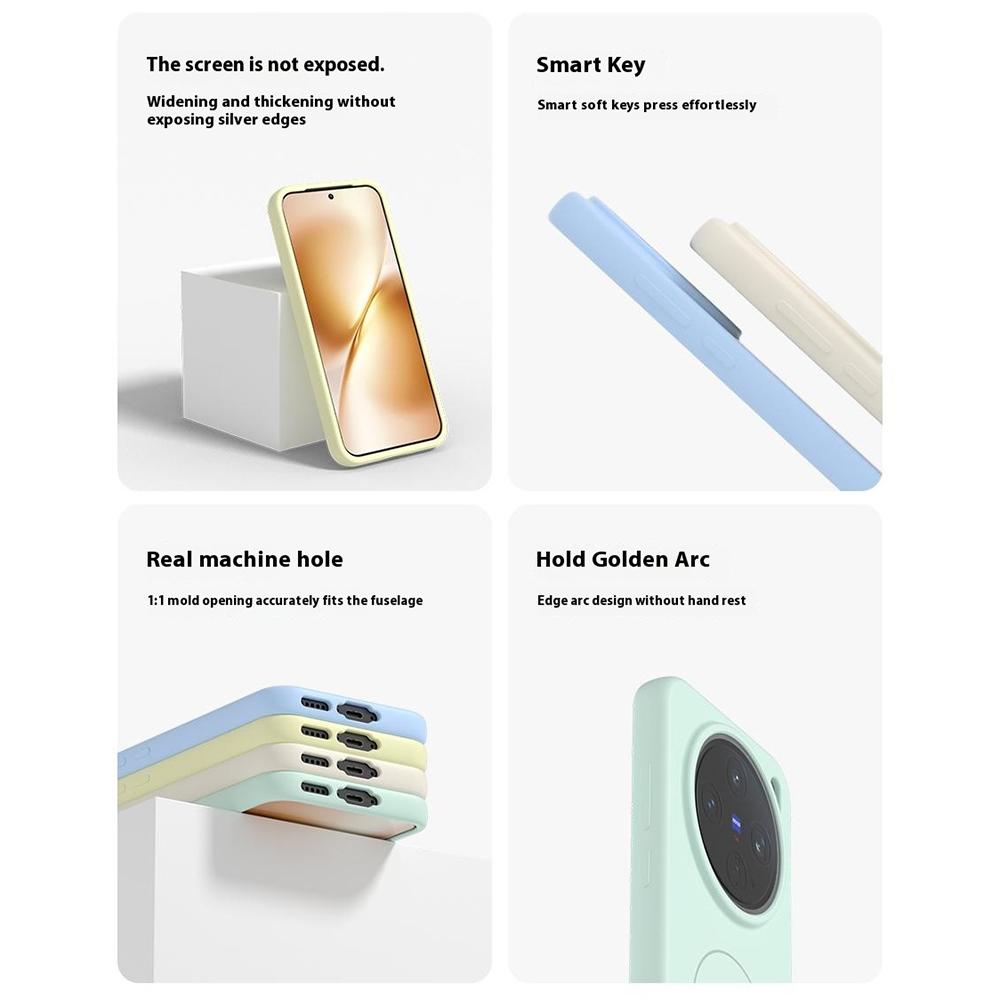 For vivo X200s 5G Liquid Silicone Case Compatible with MagSafe Skin-Touch Phone Cover