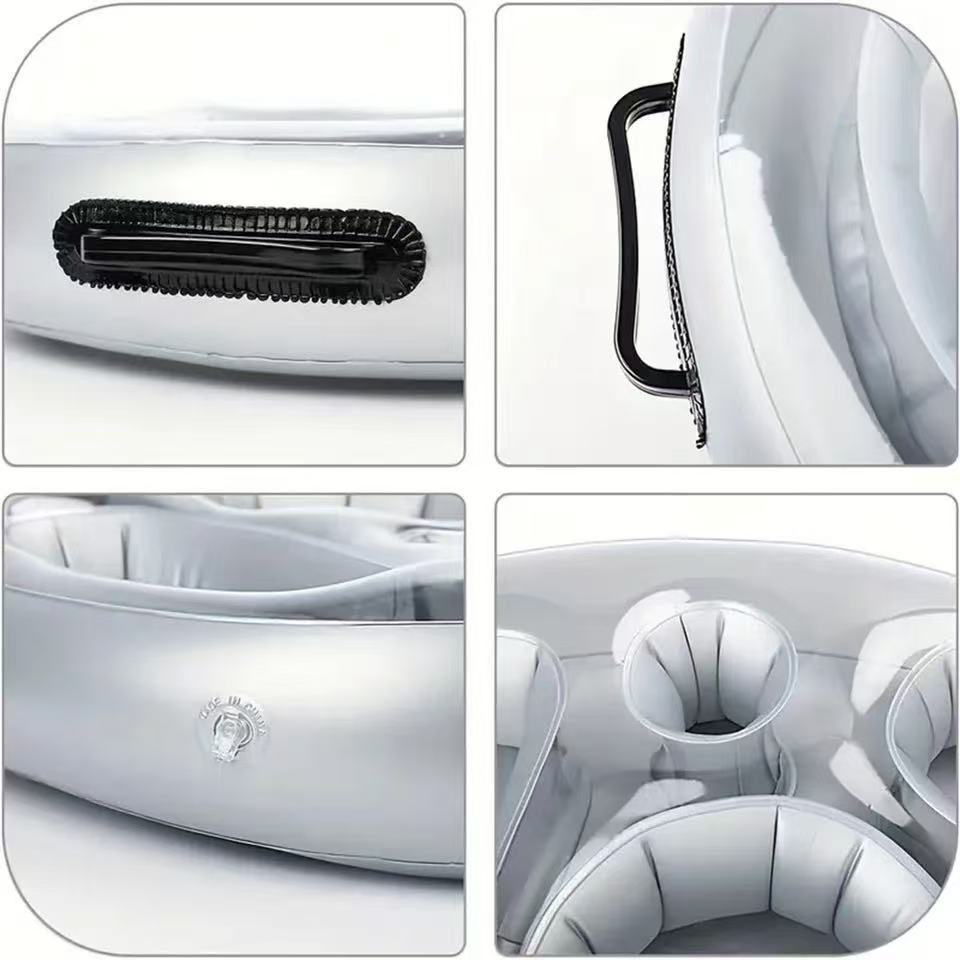 Summer water inflatable eight hole cup holder floating tray pool party drinks Fruit beer fresh ice bar