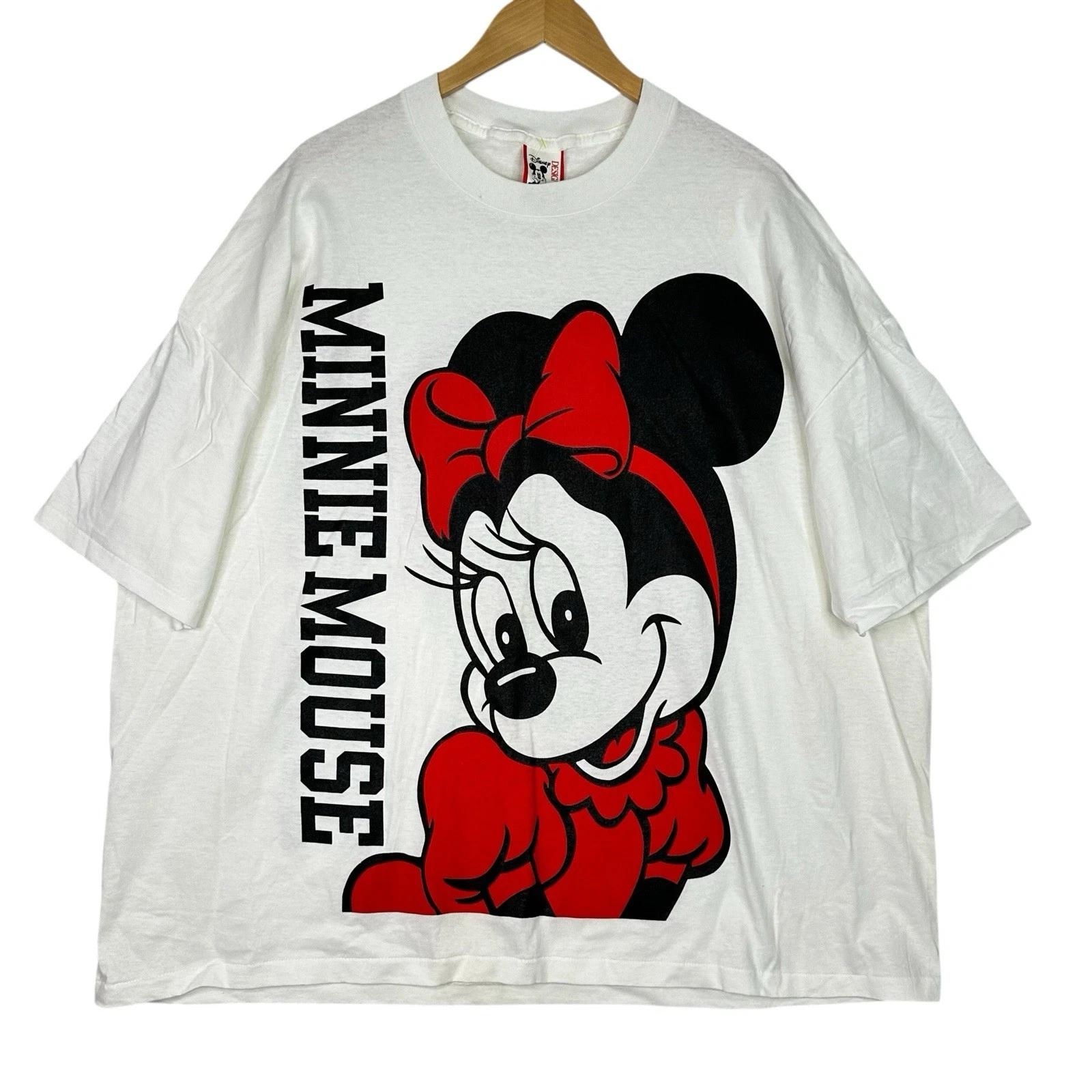 Disney Minnie Mouse Graphic T Shirt 4XL White Parks Exclusive USA Made Oversized 2XL