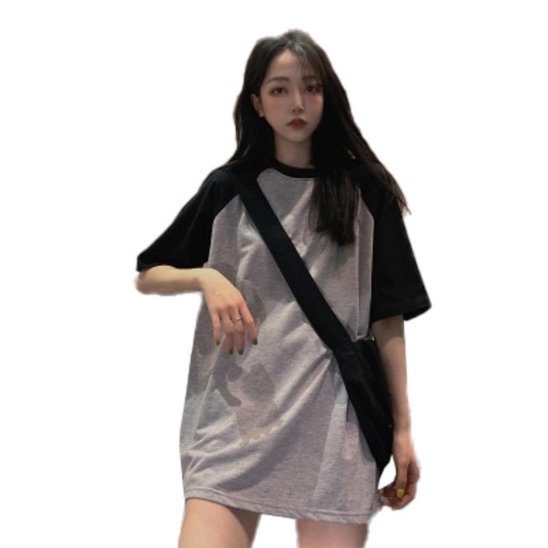 Short-sleeved T-shirt Women's Loose Korean Version of The New Summer Solid Color Student Versatile Fashion Student Top