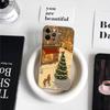 Anime Weihnachtsmann Rentier Weihnachtsbaum Handyhülle für iPhone 11 12 13 14 15 16 17 Pro Max Plus Transparente Rückseite