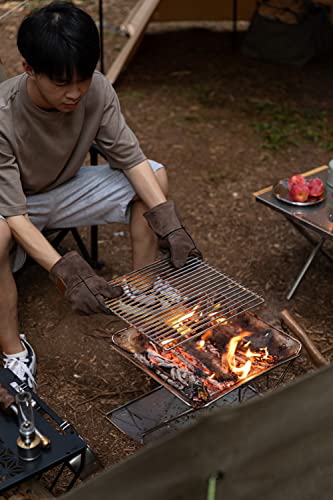 [Amazon.co.jp Exclusive] NANGOGEAR (Nanko Camping Gear) Heavy Duty Grill for Fire Grills, Stainless Steel Wire Mesh, 33.5cm, 11344(W12)