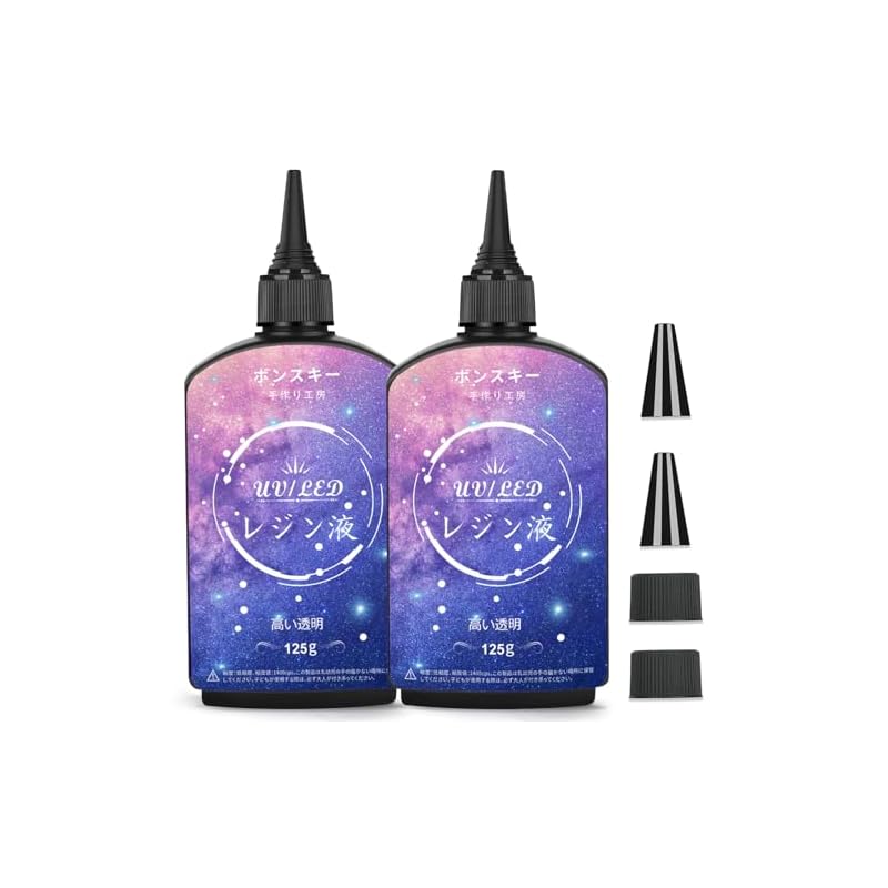 Bonsky UV Resin Liquid 250g - Low Viscosity, Large Capacity, Transparent, DIY Craft - Accessory Making, Beginner-Friendly, Inclusion - Decoration,