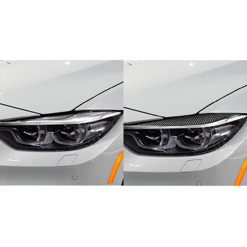 Karbonová vlákna Pasuje na BMW F32/F33/F36 2012-2017,F80 M3 F82/F83 M4 2014-2016 | Dekorativní nálepky na kryty víček světlometů | Dekorativní nálepky na exteriér | Silné