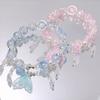 Sweet Lucky Bracelet Colorful Beads Bead Chain Fishtail Crystal Bracelet  For Women Girls