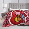 Warm Blankets Child Travel Yellow Duck Heart Throw Blanket Flannel Bedspread Couch Chair Sofa Bed Street Trend Sofa Bed Cover