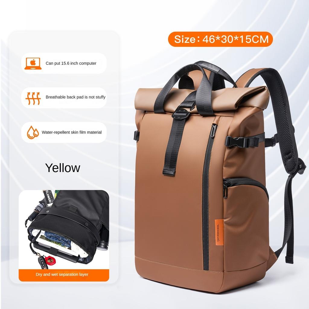 Men's High-end Fashion Computer Bag Student School Bag Large Capacity Waterproof Oxford Cloth Men's Backpack