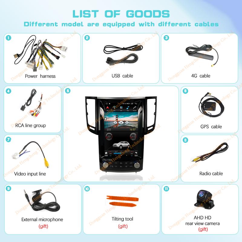 12.1Inch Car Multimedia Video Player For Infiniti FX25 FX35 QX70 2009-2016 GPS Navigation Android12 8Core CarPlay 4G 360Camera