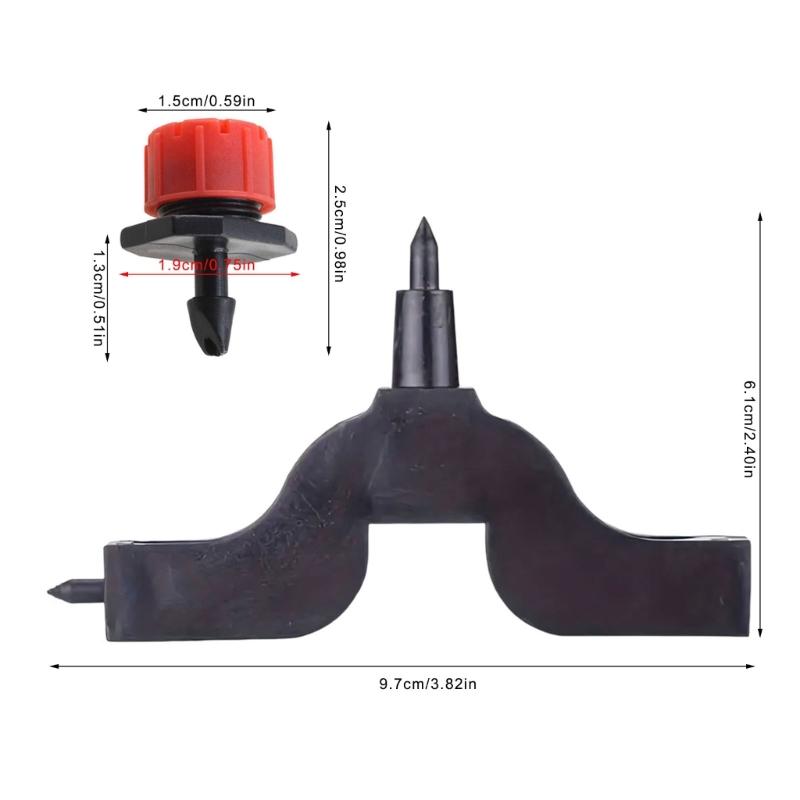 Plastic Adjustable Irrigation Drip Emitter Set With Adjustable Flows For Precise Plant Watering And Water Conservation