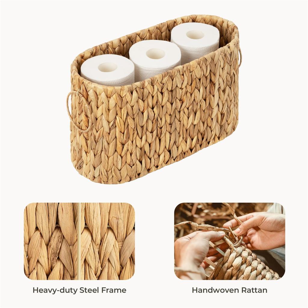 Rectangular Storage Box Imitation Rattan Woven Storage Basket Desktop Snack Sundries Storage Basket Storage Basket
