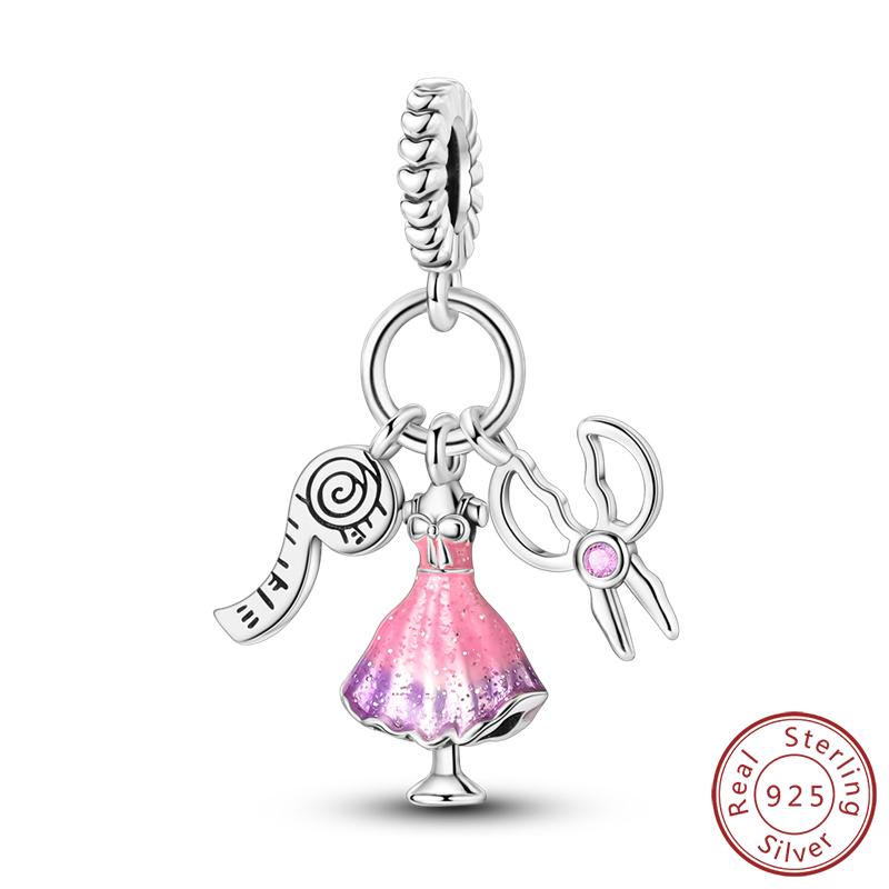 100% 925 Silver Charms Pendant Airplane Beach Sailing Hat Sun Energetic Attractiveness Design For Fine Jewelry Making