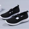 Shoes women's 2025 new cloth shoes large size women's shoes breathable fly-woven shoes soft-soled casual mother shoes