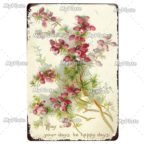 Rose Vintage Metal Sign Tin Sign Vintage  Decoration Plaque Home Wall Decor Bar Sign Home Decor Poster Custom