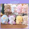 Charming Soft White Bear Keychain Plush Stuffed Animal Bag Accessory