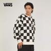 Vans FW22 Contrast Checkered Print Crewneck Sweatshirt Men Sweatshirt Black White VN0A5H7GY7C