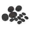 Windfulogo 12pcs Hot Massage Stone Set Natural Lava Basalt Warm Stone Spa Massage Stones Black