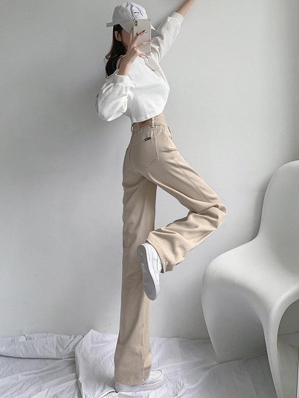 Women’s High-Waisted Straight Leg Jeans - Versatile, Loose, Wide-Leg, Petite Fit, Trendy 2025.