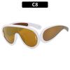 Fashion Steampunk  Y2K non-polarized Sunglasses Men Luxury One Piece Large Frame Outdoor Sports Goggle