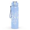 1PC Light Cursive Love Letter Print 750ml Color Plastic Sports Water Bottle Leakproof Flip Straw Lid Suitable for Sports Office Home Use