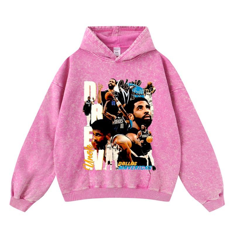 Oversized Hooded Cotton Sweatshirt With Batik Print Vintage Streetwear Men Winter Loose Fit