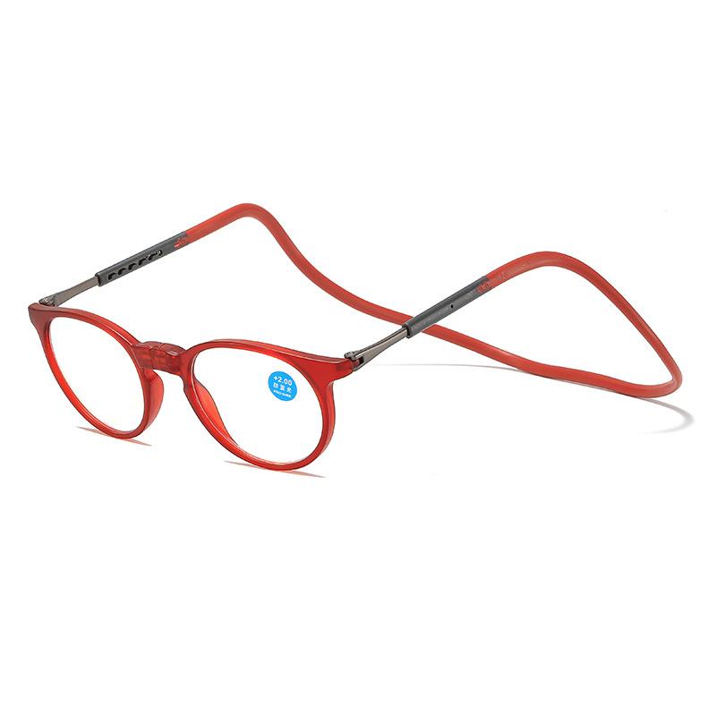 Neck Magnetic Reading Glasses Telescopic Foldable Portable Elderly Reading High Definition Reading Glasses Anti-Blue Light