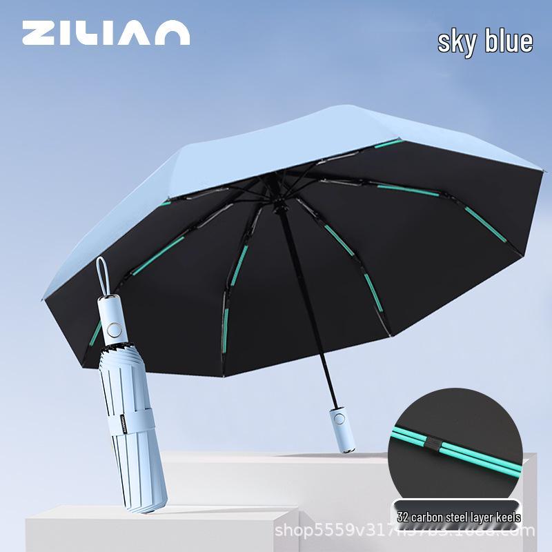 Women's UV-Protection Sun and Rain Mini Umbrella – Lightweight, Compact, Dual-Use Five-Fold Design