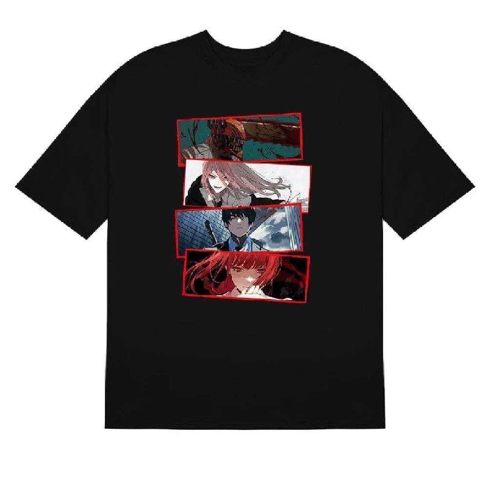 

Chainsaw Man Character Montage T-Shirt - 100% Cotton Anime Shirt with Stylish Design XXXXXL чорний