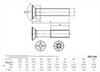 304 Stainless Steel Phillips Flat Head Machine Screw - M8/M10 in Various Lengths