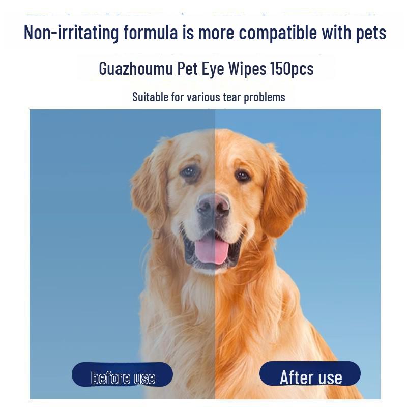 Pet Tear Stain Remover Wipes for Cats, Dogs, Pomeranians, Bichons, and Teddies - Eye Mucus Cleaning Supplies