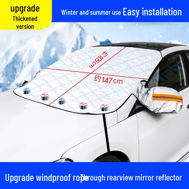 Magnetic Car Snow & Sun Shield for Windshield | Winter Anti-Freeze & Heat Insulation Cover