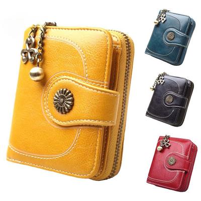 Wonder Pocket Solid Wallet Damen Retro Farbe Shamrock Short Multi Charm Slots Clutch Geldbörse