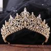 Luxury Bridal Headdress Crystal Diadem Gold Colors Wedding Crown Headbands for Queen Bride Tiaras Hair Jewelry Head Ornaments