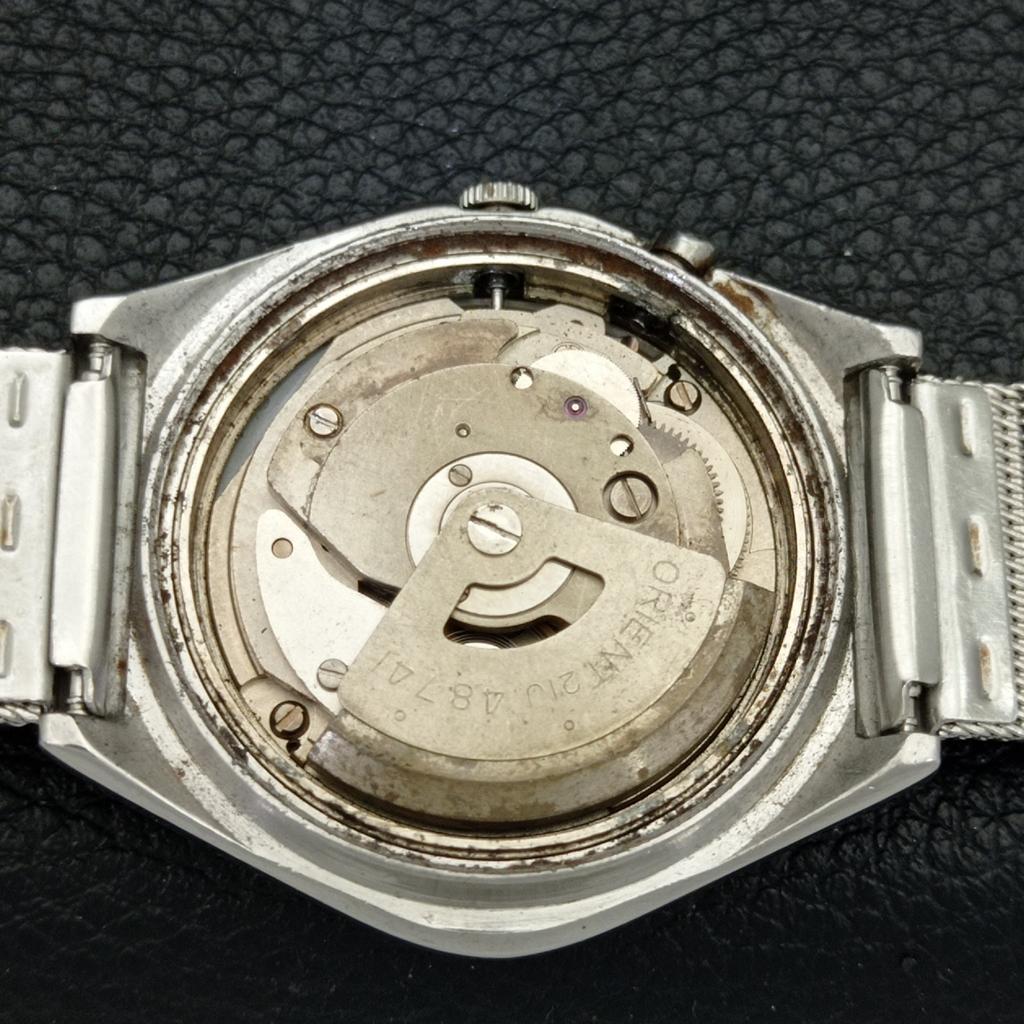 VINTAGE ORIENT AUTOMATIC 48741 JAPAN MENS WHITE COLOR DIAL WATCH a500732-5 R154-a500732