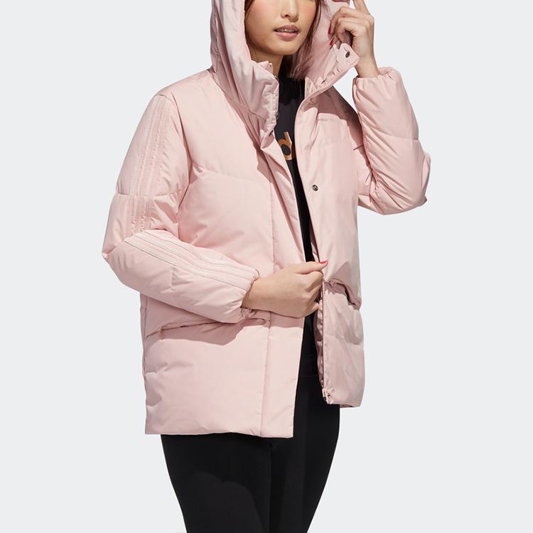 adidas Neo Warm Sports Hooded Down Jacket Women Vibrant-Pink GJ8799