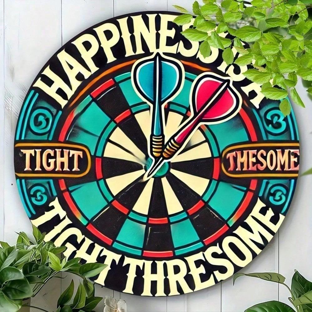 Vintage Metal Tin Sign 8x8 Inch Round Retro Aluminum Wall Decor Plaque for Home Office Bar Pub Man Cave
